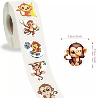500ดวง สติ๊กเกอร์รางวัลเด็ก นักเรียน ลายไดโนเสาร์ ลิง sticker