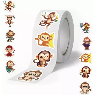 500ดวง สติ๊กเกอร์รางวัลเด็ก นักเรียน ลายไดโนเสาร์ ลิง sticker