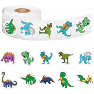 500ดวง สติ๊กเกอร์รางวัลเด็ก นักเรียน ลายไดโนเสาร์ ลิง sticker
