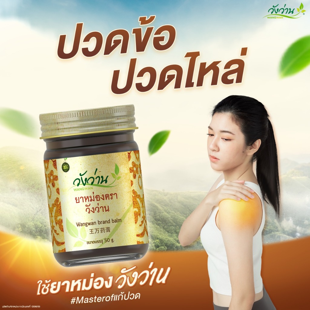 แท้พร้อมส่ง วังว่าน ยาหม่อง 50/100 กรัม วังว่าน ยาหม่อง ยาแผนโบราณ (Medicated Balm Wangwan brand 50g)