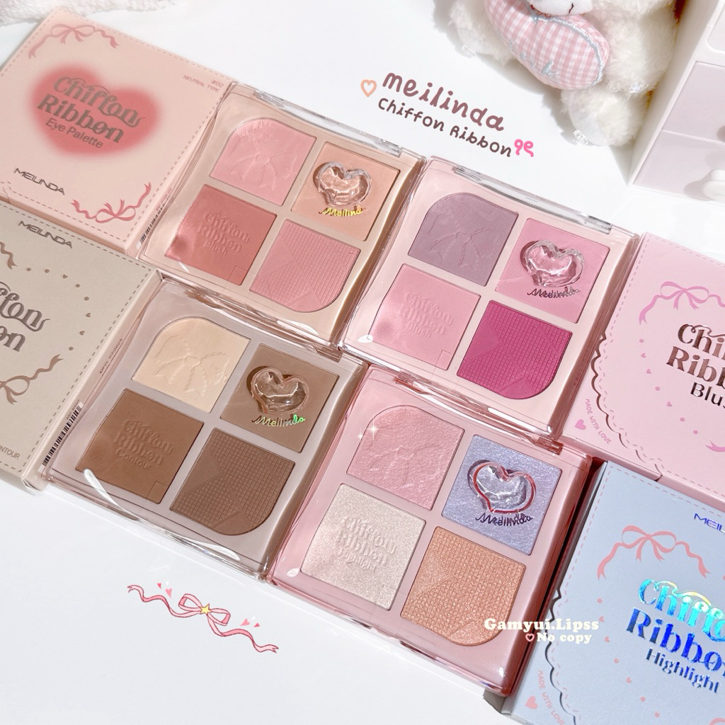 Meilinda Chiffon Ribbon Collection ꣑ৎ บลัชออน ไฮไลต์ คอนทัวร์ ⸝⸝