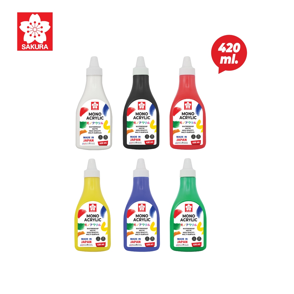 SAKURA (ซากุระ) สีโมโนอะคริลิค MONO ACRYLIC 420ml. รหัส ETPW420P