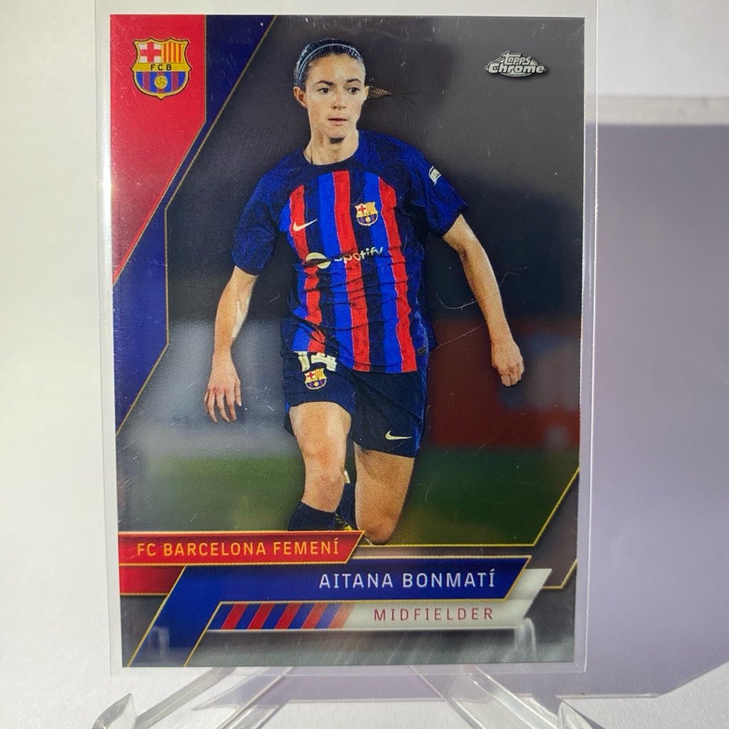 การ์ดนักฟุตบอล AITANA BONMATI, BARCELONA FEMENI, TOPPS CHROME 2023