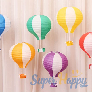 โคมบอลลูนกระดาษ 3D แขวนตกแต่ง ขนาด 30x45cm | โคมไฟกระดาษ บอลลูน DIY สำหรับงานปาร์ตี้