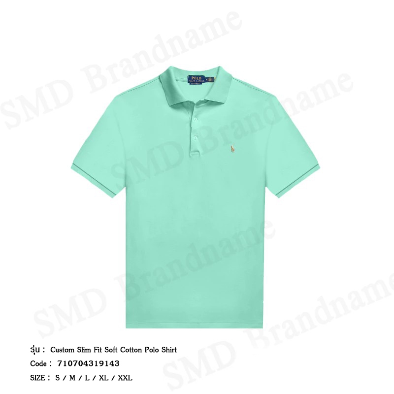 Polo Ralph Lauren เสื้อโปโลผู้ชาย รุ่น Custom Slim Fit Soft Cotton Polo Shirt Code: 710704319143