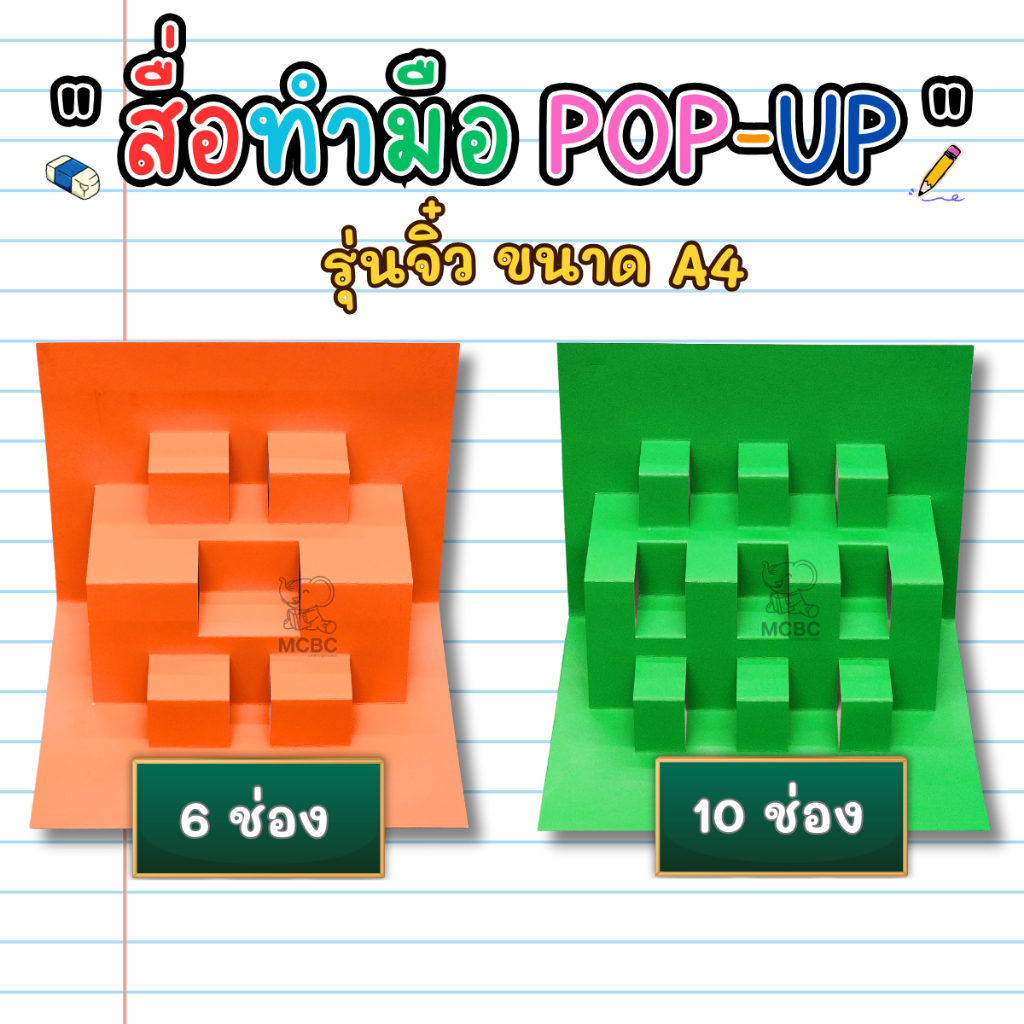 POP UP(เปล่า) ใหญ่กว่า A4 ป๊อปอัพ สื่อการสอน สําเร็จรูป สื่ออนุบาล สื่อปฐมวัย ป๊อปอัพเปล่า