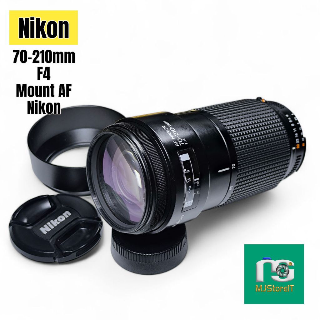 Nikon Nikkor AF 70-210mm F.4 + Hood HN-24 Mount AF Nikon (สภาพ 80-90%)