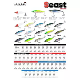 เหยื่อปลอม Weebass รุ่น Seast 70 / SEAST 85 / SEAST 95