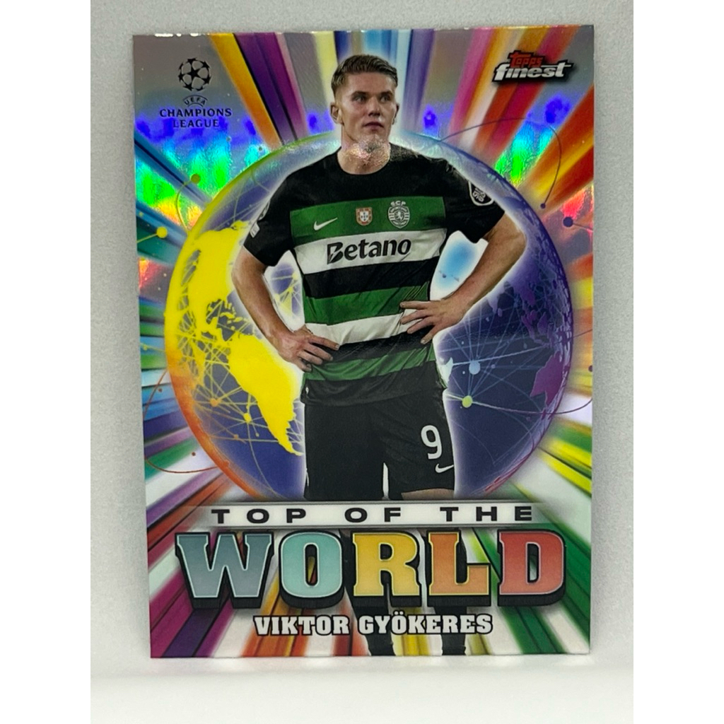 การ์ดฟุตบอล Topps Finest 2024 - 2025 Viktor Gyokeres Top of The World