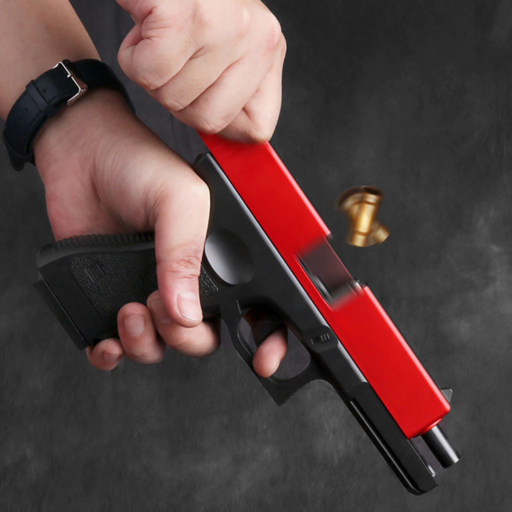 ปืนของเล่นเด็ก กล๊อค Glock ปืนคัดปลอก ของเล่นเด็ก ยิงได้ ถอดได้ กระสุนโฟม นุ่ม ปลอดภัยไม่มีอันตราย พร้อมส่ง