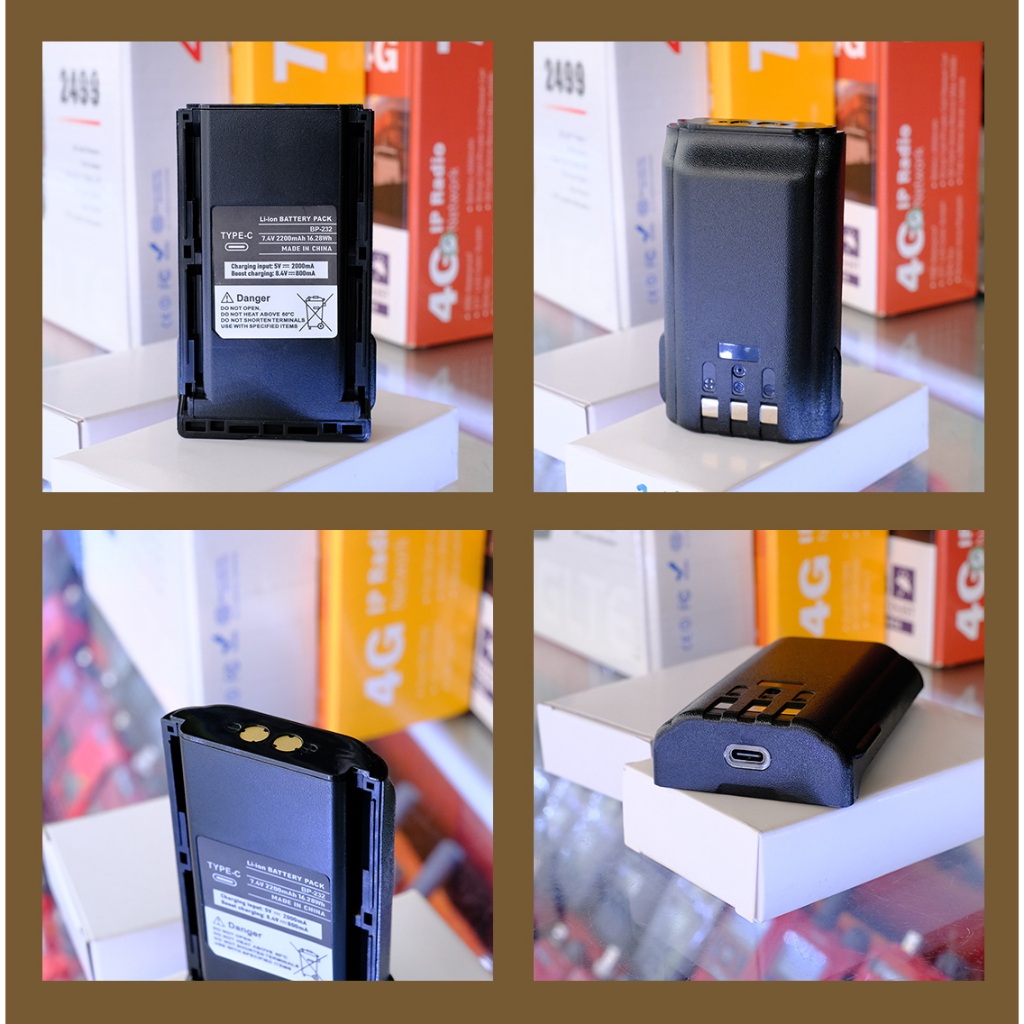 BP-232 แบตเตอรี่ แบบหนา มิลิแอมป์สูง สามารถชาร์ทกับแท่นชาร์ท BC-160 หรือชาร์ทแบบ USB-C ได้