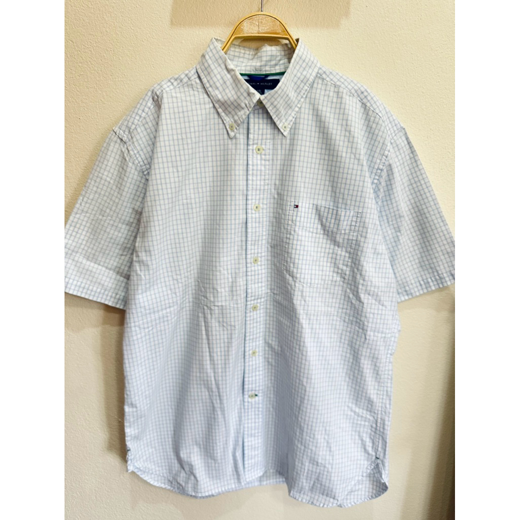 Tommy Hilfiger เสื้อเชิ้ตแขนสั้น (ชาย) ❗️มือสอง สภาพใหม่