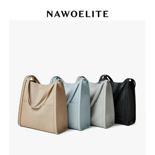 NAWOELITE Cube Bag กระเป๋าโท้ทขนาดใหญ่จุแล็ปท็อปได้ กระเป๋าสะพายไหล่ เรียบง่ายและทันสมัย กระเป๋า