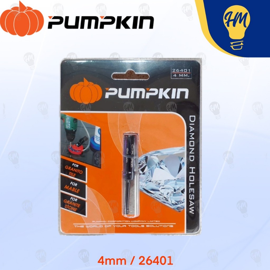 Pumpkin ดอกโฮลซอเพชรเจาะแกรนนิตโต้ ขนาด 4-20 มิลลิเมตร 26401-26408
