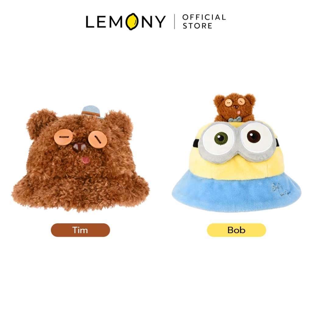 LEMONY หมวกบักเก็ตตุ๊กตามินเนี่ยน ซีรีส์ Gentleman Universal Minions Collection