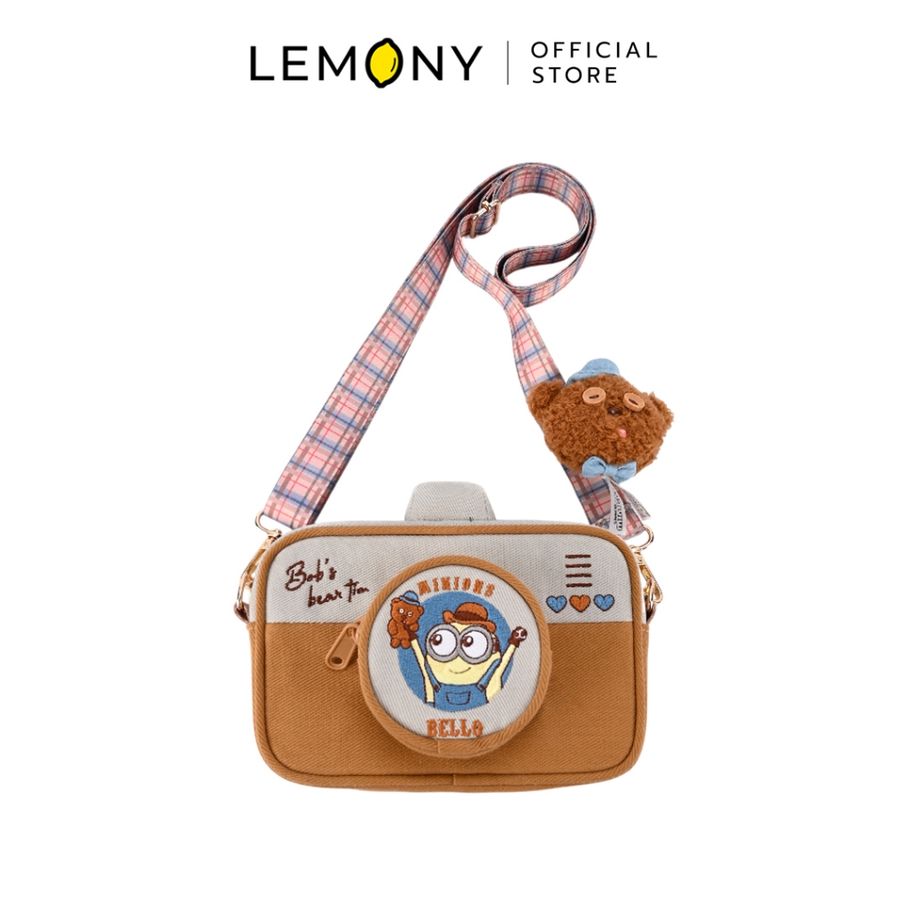 LEMONY กระเป๋าสะพายข้างมินเนี่ยน ทิม & บ็อบ ซีรีส์ Photographer Minions Universal Collection