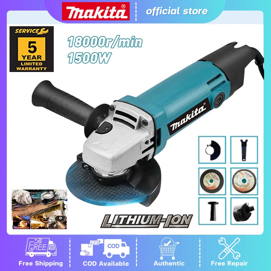 🔥MAKITA หินเจียร 4 นิ้ว เครื่องเจียร์ หินเจีย เจียไฟฟ้า หินเจียหัวหมู เครื่องเจียรไฟฟ้า หินเจียรไฟฟ้า Grinder