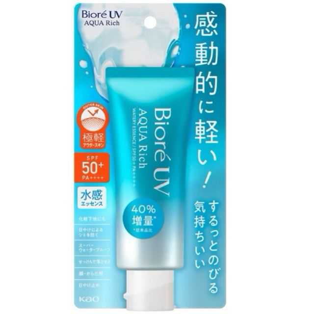 Biore UV Aqua Rich Watery Gel SPF50 PA++++ 70 ml.บิโอเร ยูวี อะควา ริช วอเตอร์รี่