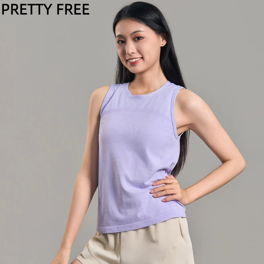 PRETTY FREE เสื้อกล้ามโยคะผ้าบาง แห้งไว ยืดหยุ่น เก็บหุ่น