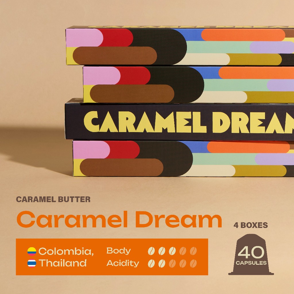 4 กล่อง Caramel Dream | Coffee Capsules Nespresso® Compatible | กาแฟแคปซูลระบบ Nespresso® | OFFDROME