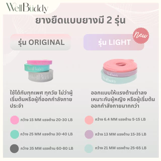 WellBuddy ยางยืดออกกำลังกาย ยางยืดแรงต้าน 3 ระดับ Light Edition (Resistance Band)