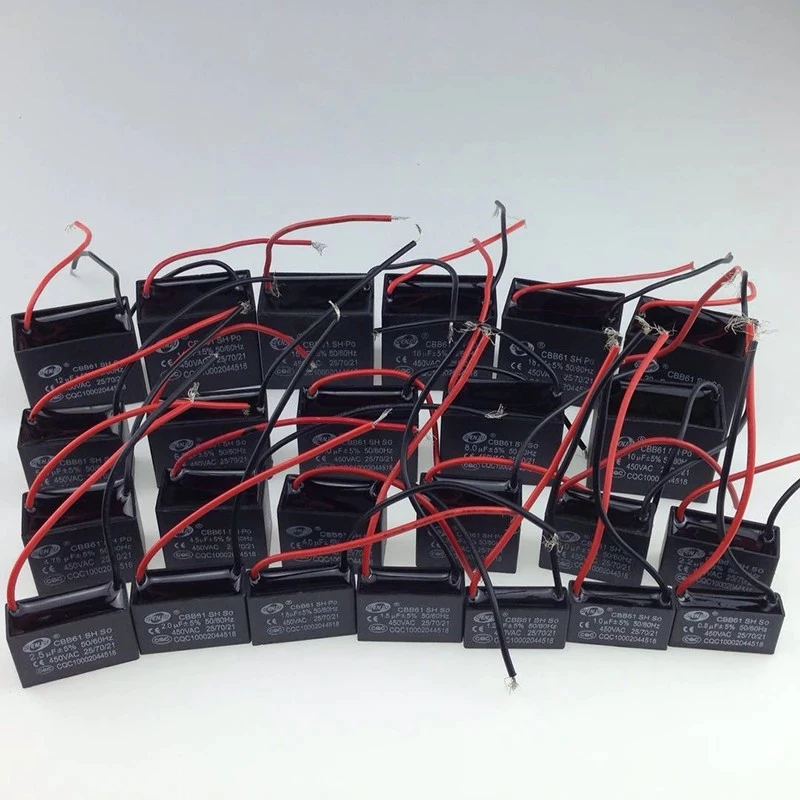 คาปาซิเตอร์ พัดลม​ มีสายไฟ ตัวเก็บประจุ Capacitor คอนเดนเซอร์พัดลม RM CBB61 1.5uF/1.8/2.0/2.5uF อะไหล่พัดลม HATARI thumbnail 8