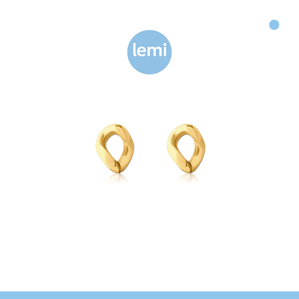 Lemi ต่างหูเพื่อผิวแพ้ง่าย Link Gold PVD Surgical Steel