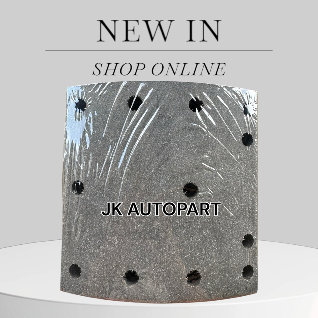 ผ้าเบรคหลัง MITSUBISHI FUSO FN527 T337 กว้าง 7.5 นิ้ว 12รู 2ตอน 12022-37581 COMPACT แท้ๆ ผ้าเบรกหลัง