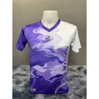 เสื้อกีฬาพิมลายตัวใหม่ล่าสุด GA-27 คอวีสวย ผ้าดีทรงตรงใส่ได้ชายหญิง สินค้าพร้อมส่ง