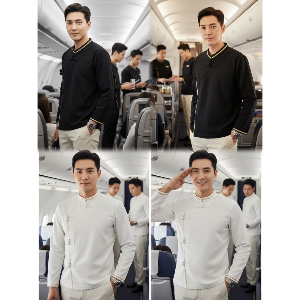 เสื้อพื้นเมืองผู้ชายกระดุมจีนป้าย
