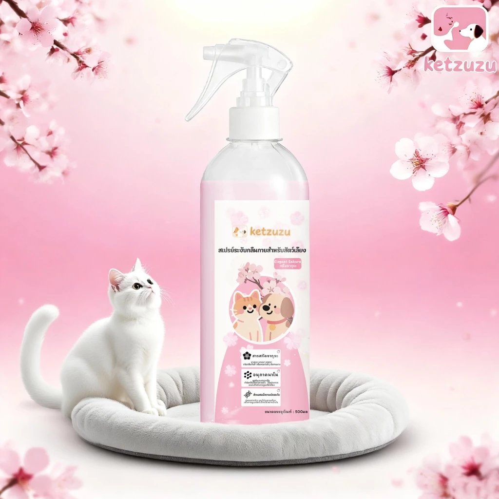 Ketzuzu🐱 สเปรย์ดับกลิ่นฉี่แมว สเปรย์ดับกลิ่นสัตว์เลี้ยง ดับกลิ่นทรายแมว สเปรย์ดับกลิ่นสุนัข ผ่านเอนไซม์ชีวภาพสลายกลิ่น