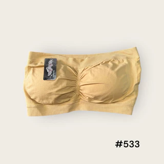 #533#เกาะอกเนื้อผ้าทอ มีฟองน้ำสามารถถอดออกได้ แบบสวม