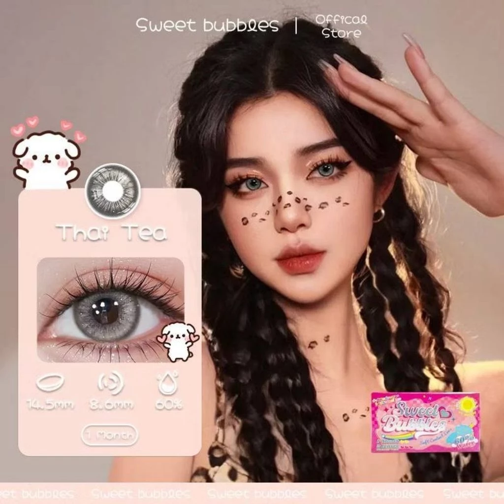 คอนแทคเลน Sweet Bubblesแฟชั่น1คู่(รายเดือน)ไม่รวมตลับ/ค่าสายตาปกติ (ขนาด14.00-14.50)exp2029 thumbnail 7