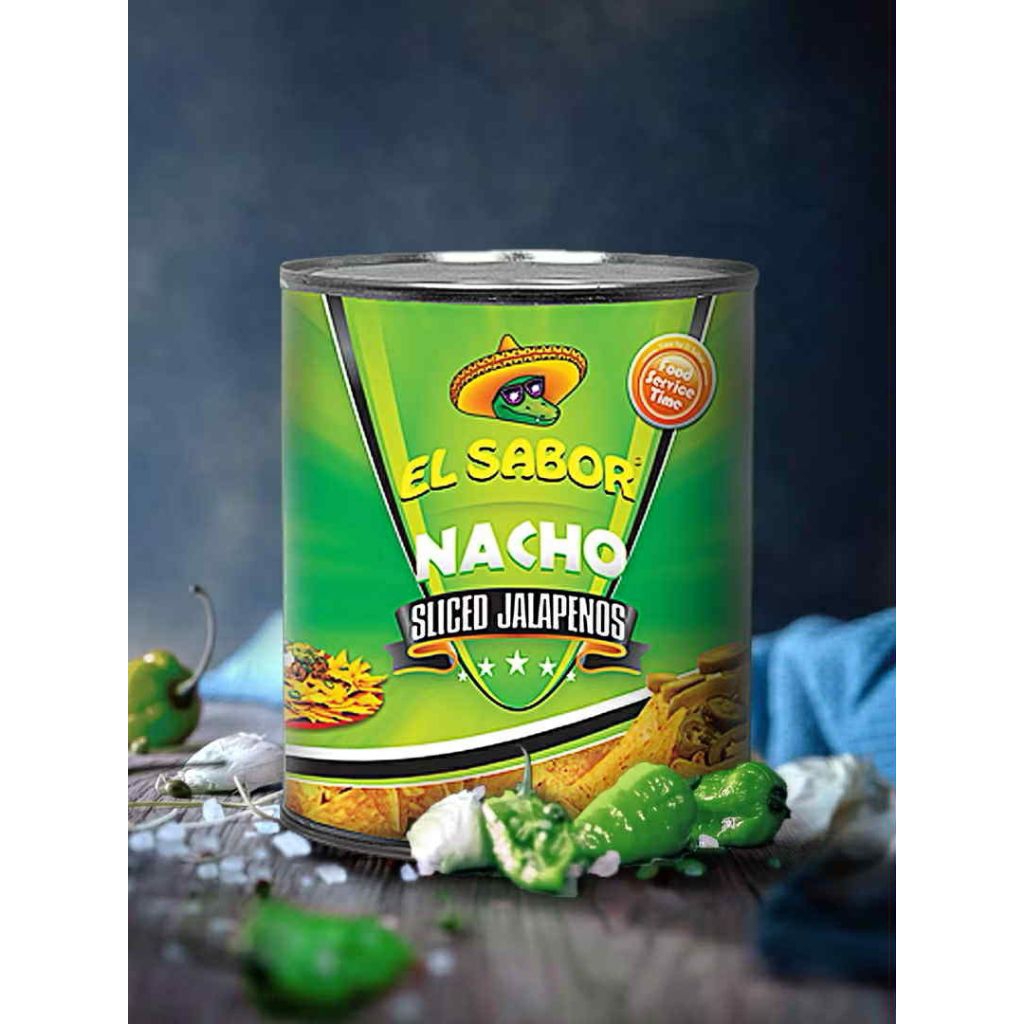 พริกจาราพิโน่ดองในน้ำเกลือ 2.9 กิโลกรัม El Sabor Nacho Sliced Jalapenos