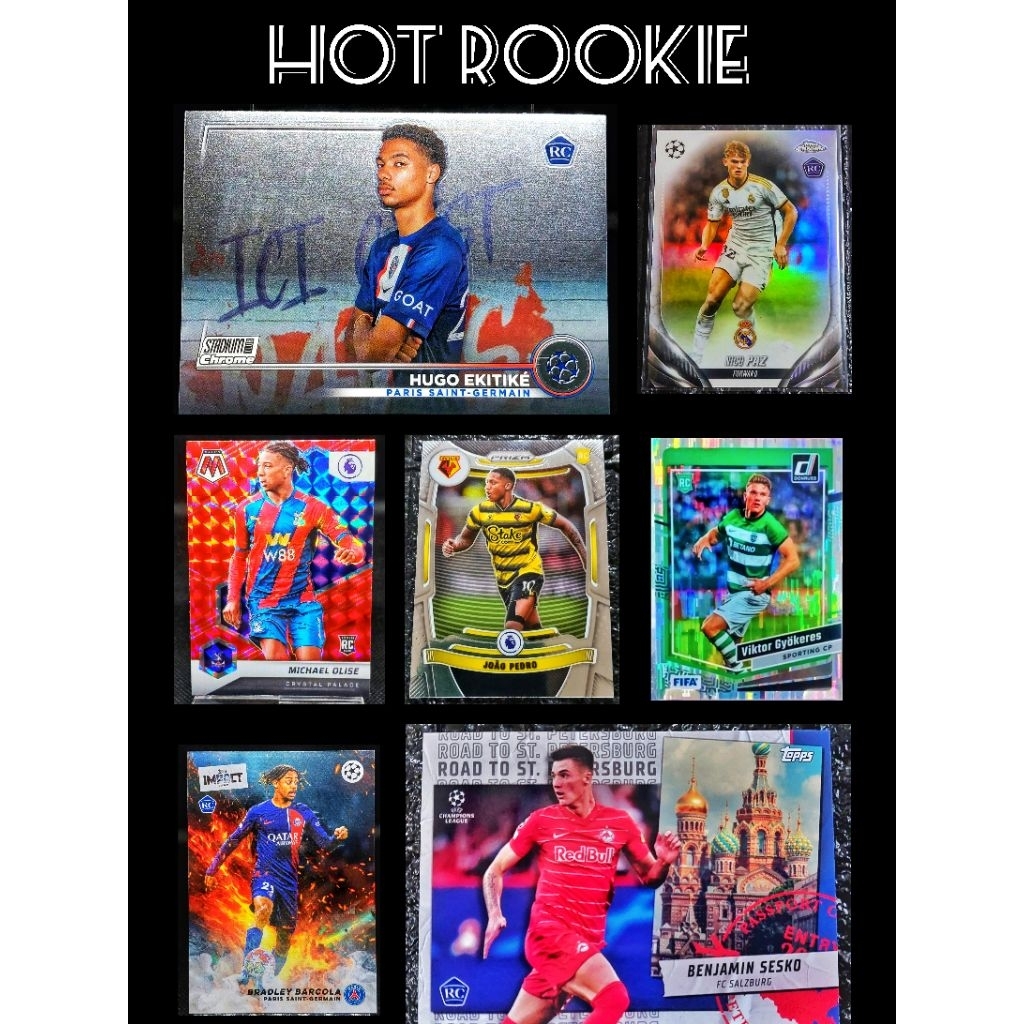 การ์ดนักฟุตบอล รวมดาวรุ่ง  Cole Palmer , JOAO PEDRO, GYOKERES , SESKO, EKITIKE *สินค้าลิขสิทธิ์แท้*