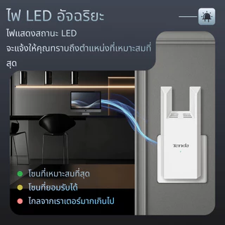 Tenda A18 Pro AC1200 WiFi Repeater WIFI Range Extender 1000Mbps ตัวขยายช่วง สัญญาณ ครอบคลุมทั้งบ้าน รับประกัน 3ปี