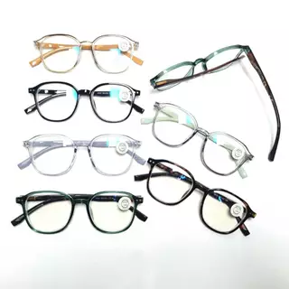แว่นสายตาสั้น ค่าสายตา00(ไม่มีค่าสายตา)ถึง-400 ทรงเหลี่ยม รุ่น847 ขาสปิงในตัว เลนส์แว่นตาป้องกันแสงสีฟ้า