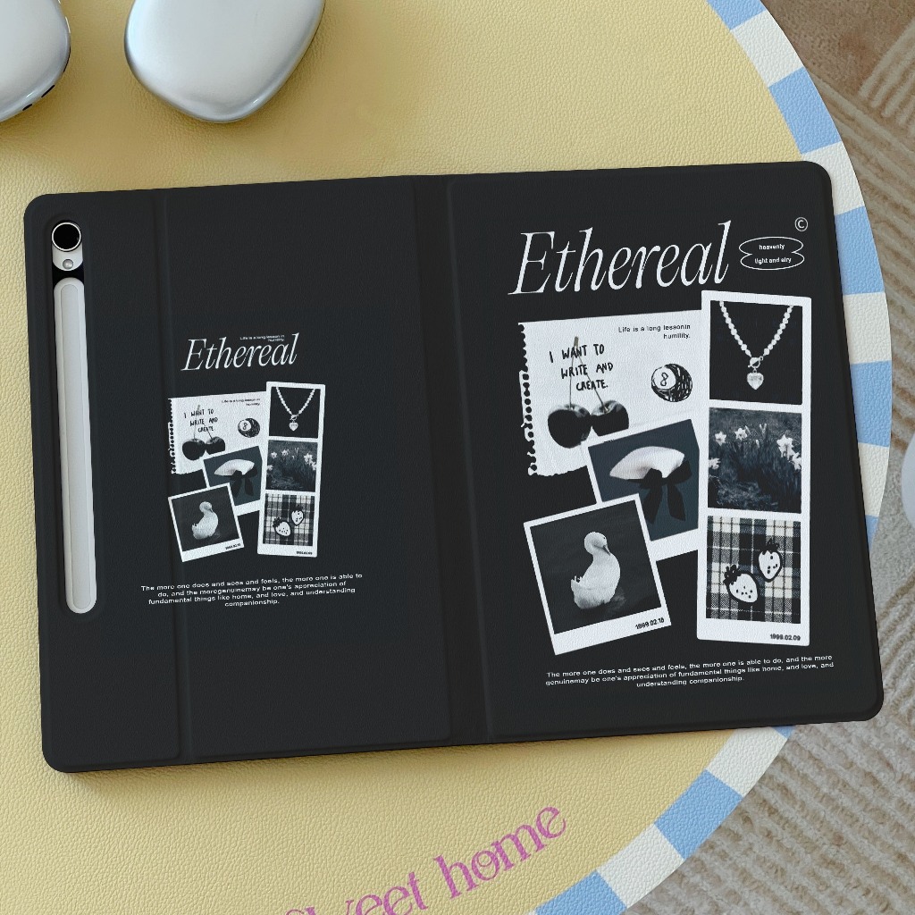 🚚พร้อมส่ง🚚case Samsung Tab S9 FE S10+ S8 A9+ ย้อนยุค A9 S7 11 S6 Lite มีที่ใส่ปากกา S10 FE S9 11