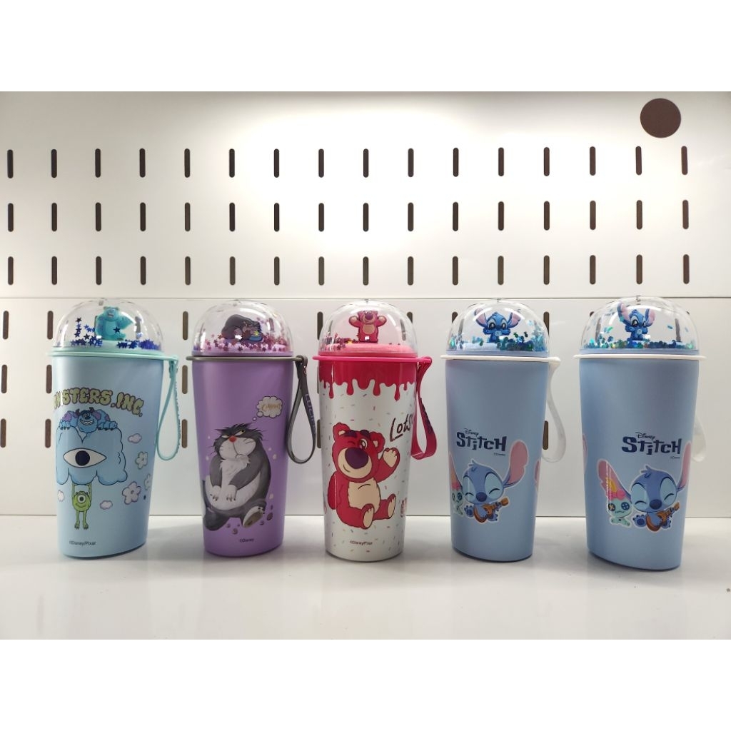 แก้วไม่สุ่ม Disney แก้วน้ำสแตนเลส แก๊งขนฟู กระบอกน้ำสแตนเลส ขนาด650ml ลิขสิทธิ์แท้