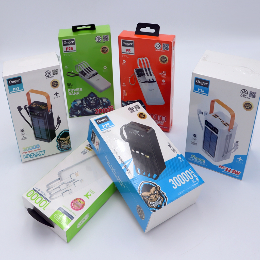 พาวเวอร์แบงค์ Ouger รุ่น P5 พาเวอร์แบงค์ Ouger P5 Powerbank จอLED แบตเตอรี่สำรอง แบตสํารอง พาวเวอร์แ