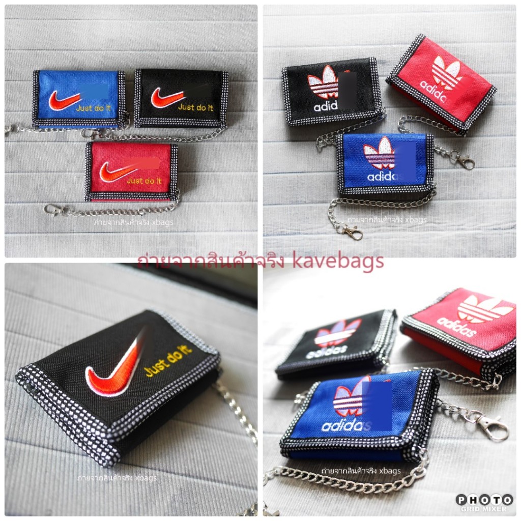 Wallet3F NK/AD กระเป๋าสตางค์3พับ แบบมีโซ่ ปักลายชัดสวย ปักลายนูน ราคาถูก