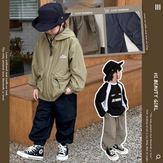 กางเกงคาร์โก้เด็ก กางเกงเด็กชาย กางเกงคาร์โก้ สไตล์เกาหลี หล…