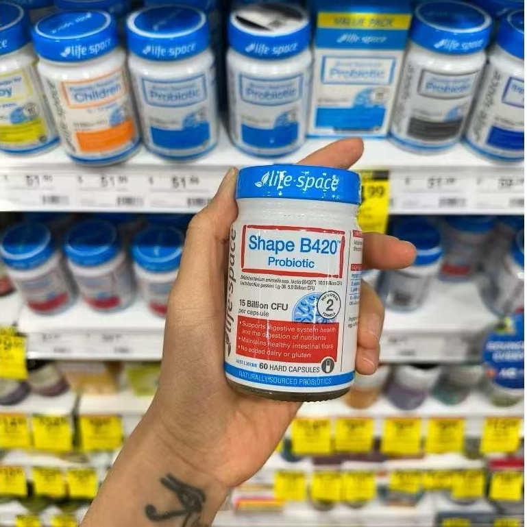 Life Space Shape B420 Probiotics 60 แคปซูลสําหรับกระชับสัดส่วนและเพิ่มการเผาผลาญไขมัน
