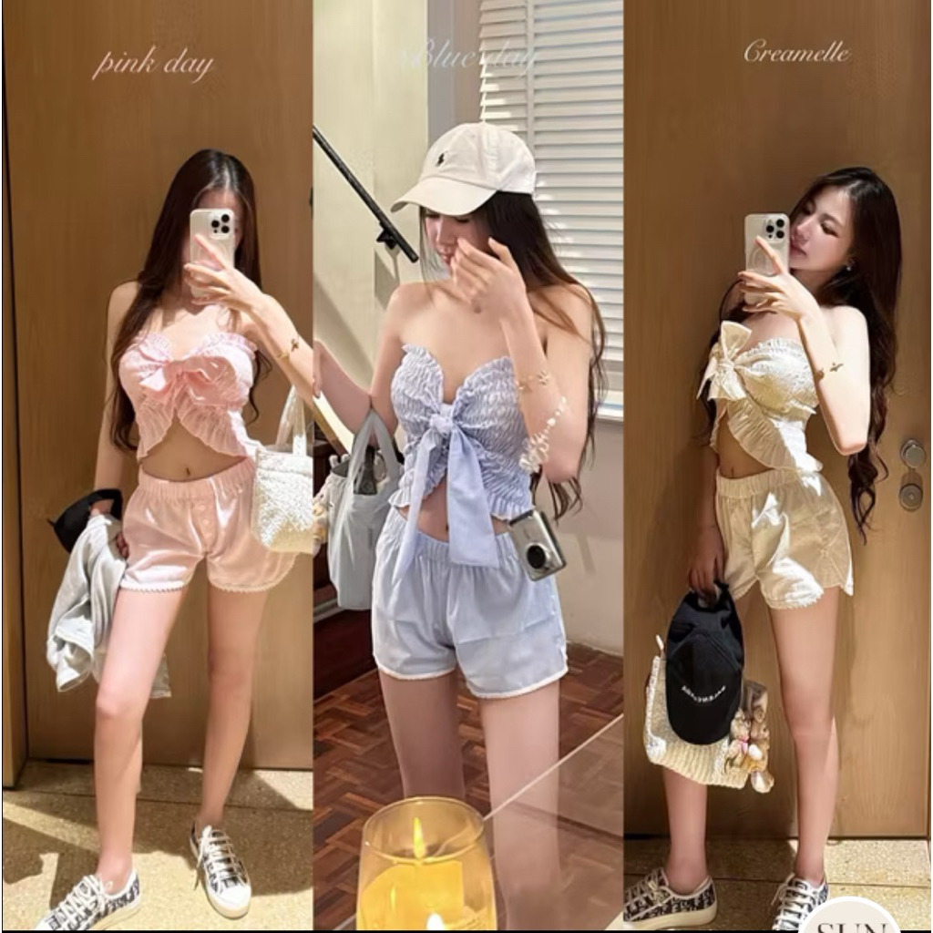 เกาะอก sunfap สีครีม M