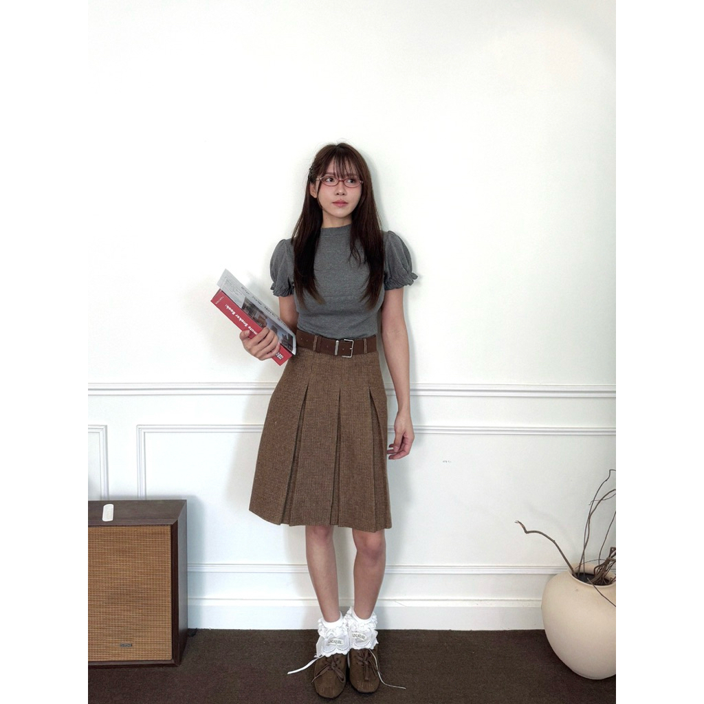 KINDARARE — Mignon Puff Tee (เสื้อยืดแขนจั๊ม พร้อมส่ง)