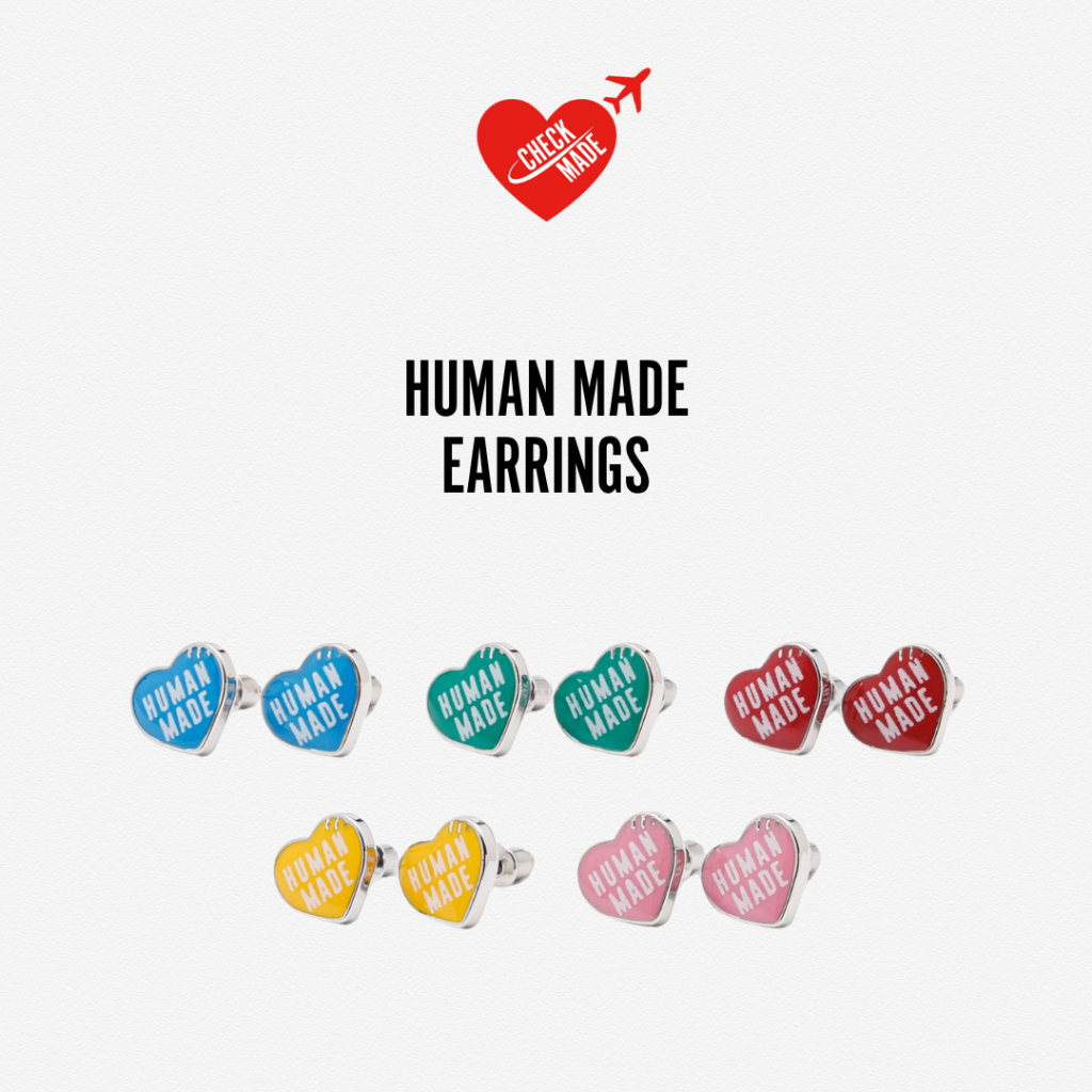 ต่างหู HUMAN MADE หัวใจ by CHECK MADE Japan ขายเฉพาะของแท้เท่านั้น