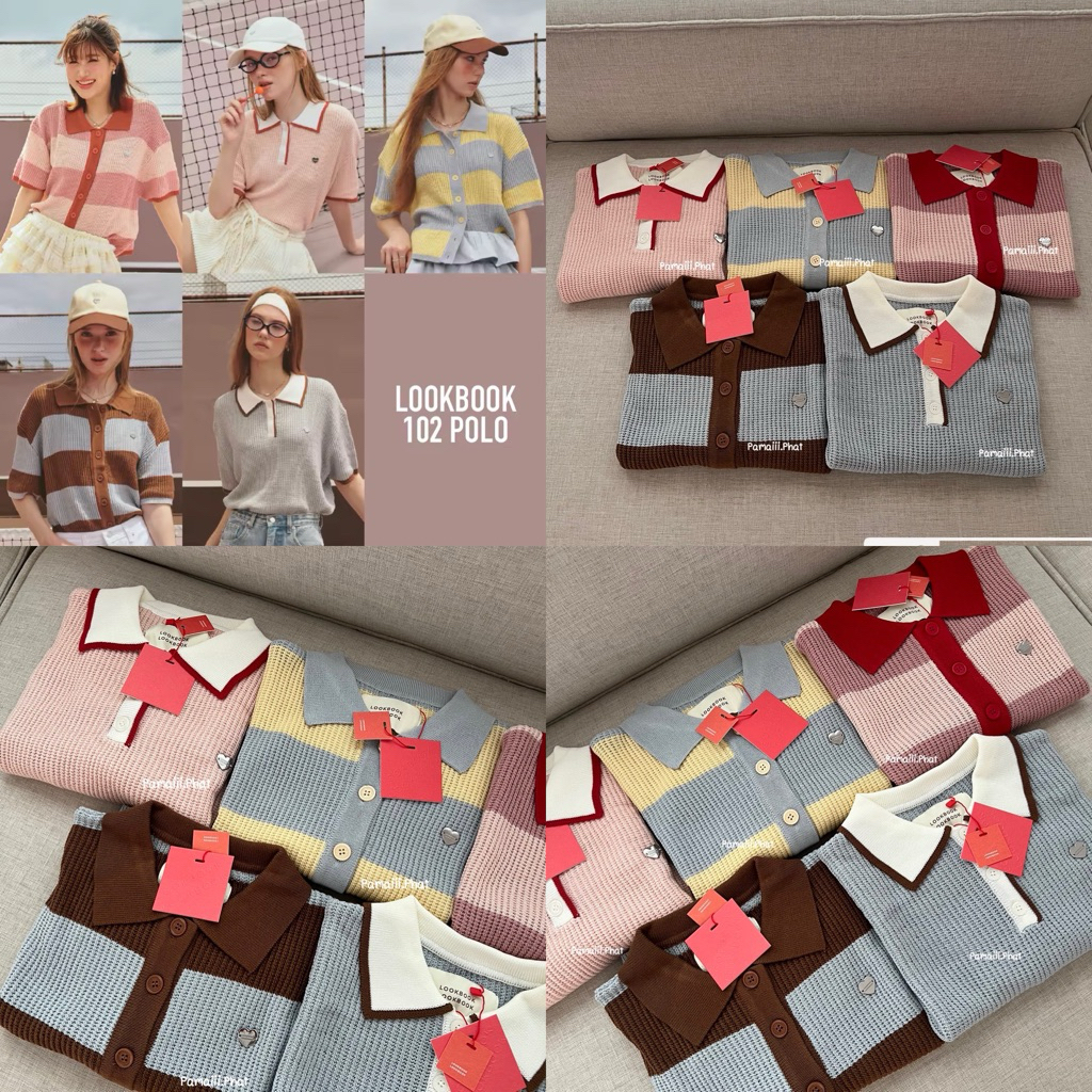 🎀สินค้าแท้💯🎀 lookbooklookbook 102 polo shirt✅NEW✅✨พร้อมส่ง✨🎀 มีหลักฐานคำสั่งซื้อจากแบรนด์🎀