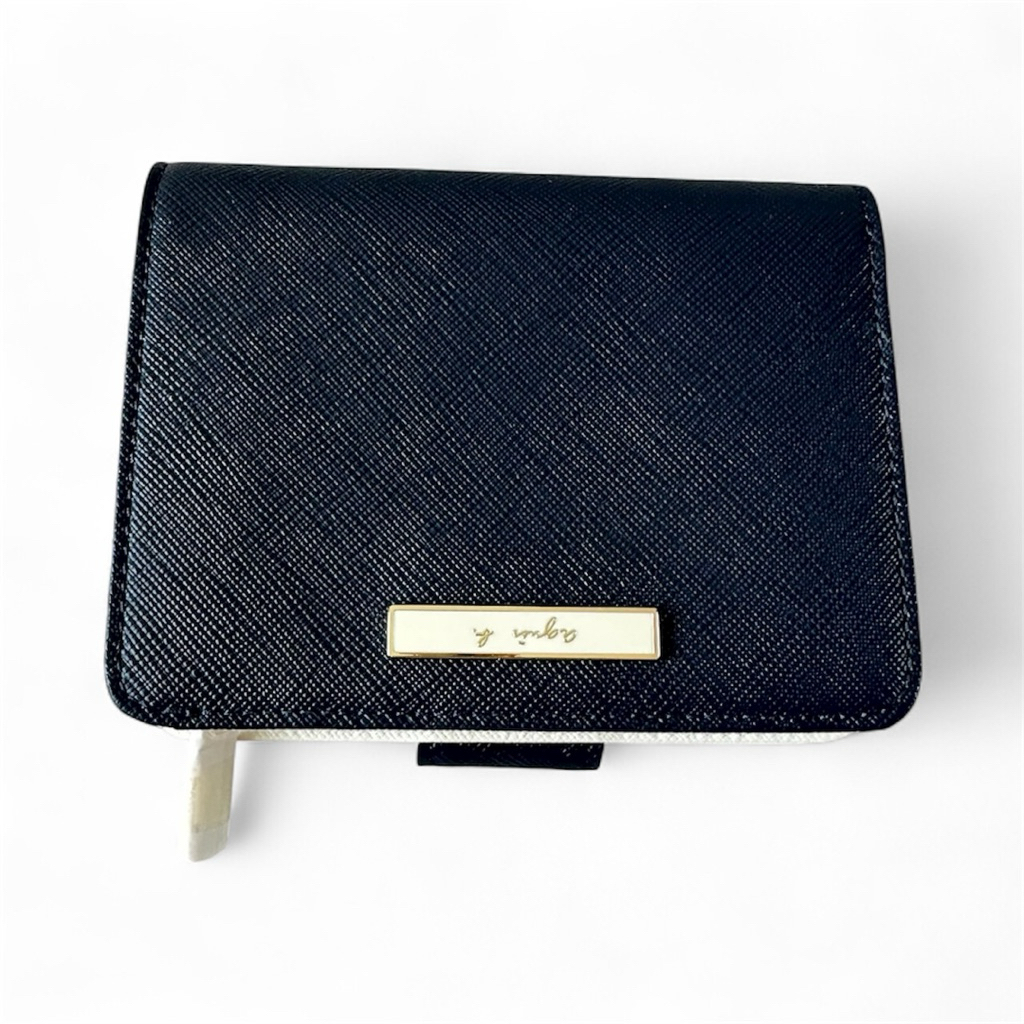 กระเป๋าสตางค์หนังแท้สีกรมท่าแบรนด์ again b