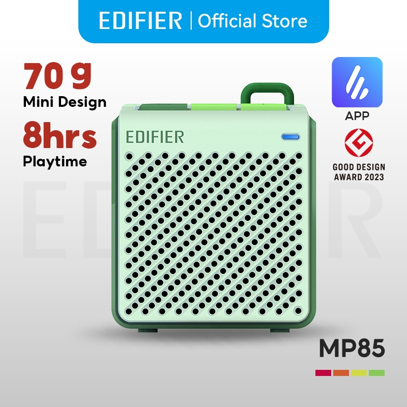 Edifier MP85 Wangyibo Mini Portable Speaker Green Bluetooth 5.3, ไดร์เวอร์ 40mm, 2.2W RMS