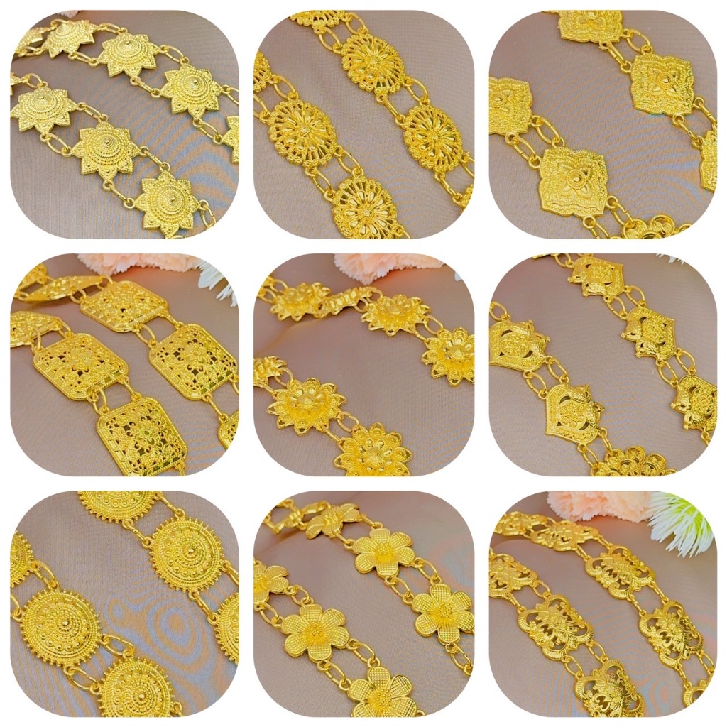 เข็มขัดอีสาน โลหะชุบทอง สวยตามแบบไทยปรับขนาดได้ สวมใส่ได้ทุกงานเทศกาลวันสำคัญ - รูปที่ 5